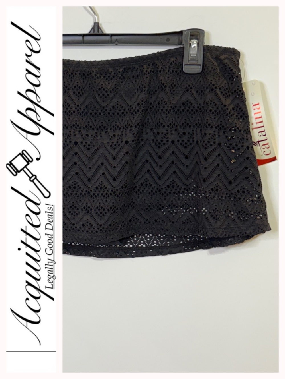 Catalina Seperates Crochet Lace Mini Skirt Swimwear Bottom NWT